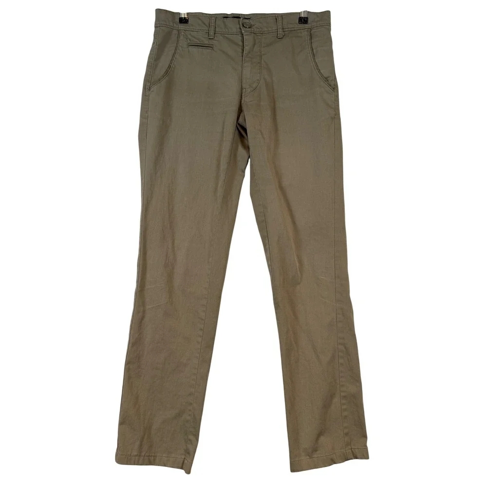 Zara Man Basic Tan Khaki Chino Pants Mens 29 Slim Straight Gorpcore Preppy Basic